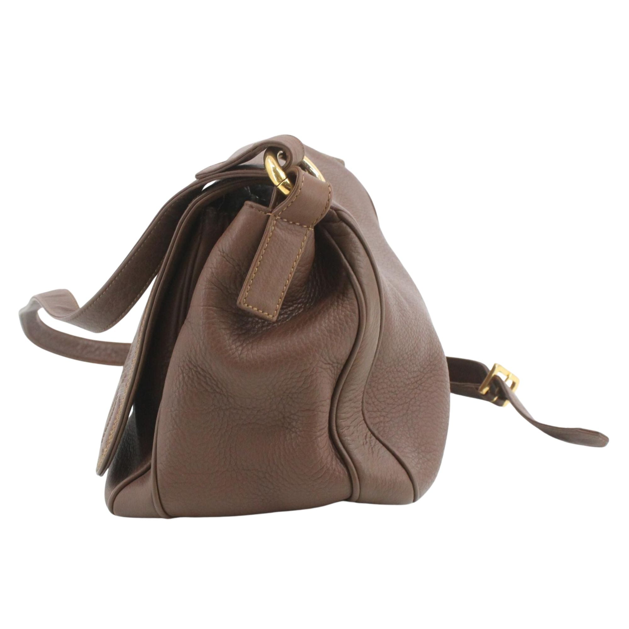 Bolso Loewe Vintage de Piel Marrón con Anagrama | Bandolera 30 cm