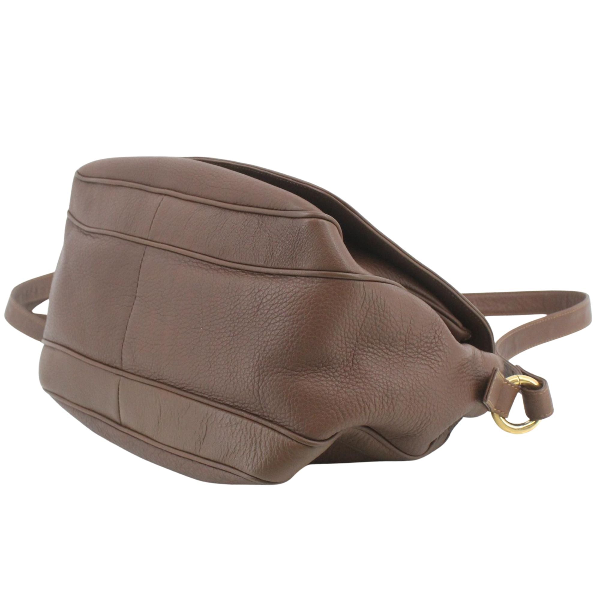 Bolso Loewe Vintage de Piel Marrón con Anagrama | Bandolera 30 cm