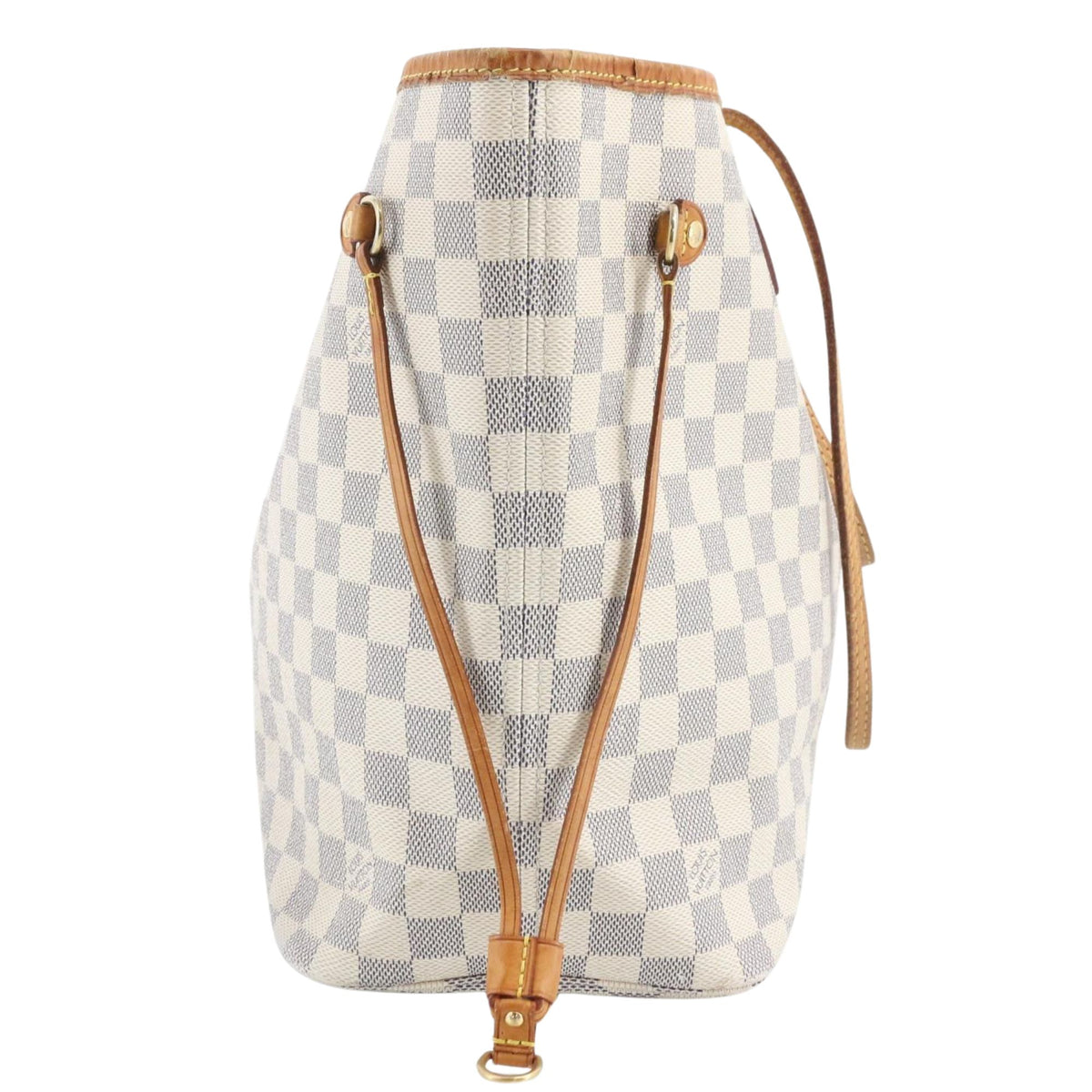 Louis Vuitton Neverfull MM Damier Azur – Bolso tote de lona revestida y piel natural
