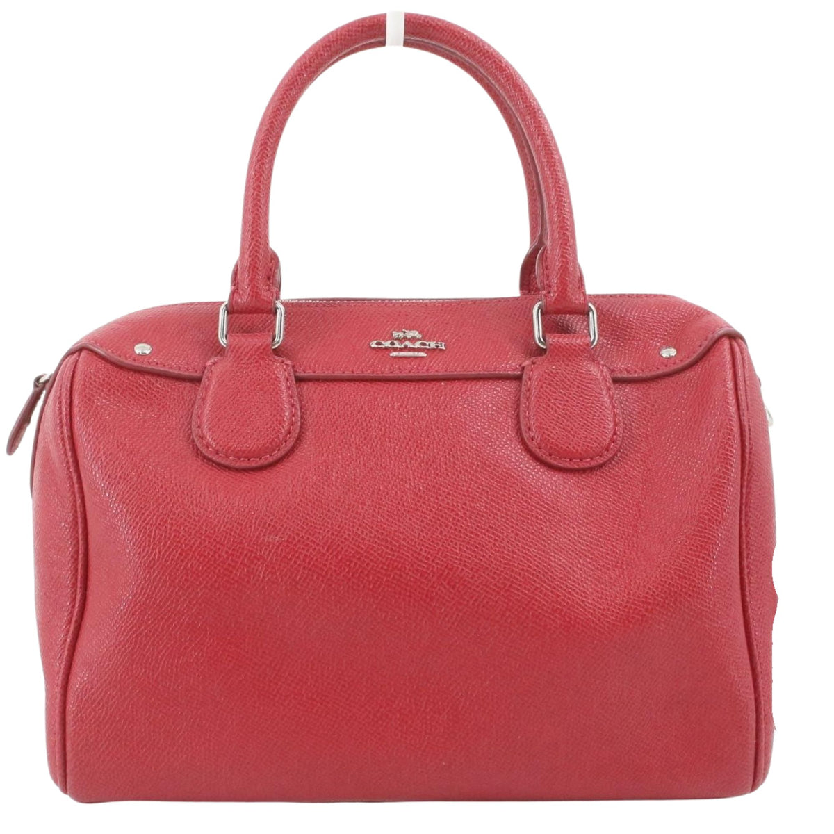 Coach Mini Bennett Satchel – Bolso de piel roja con herrajes plateados