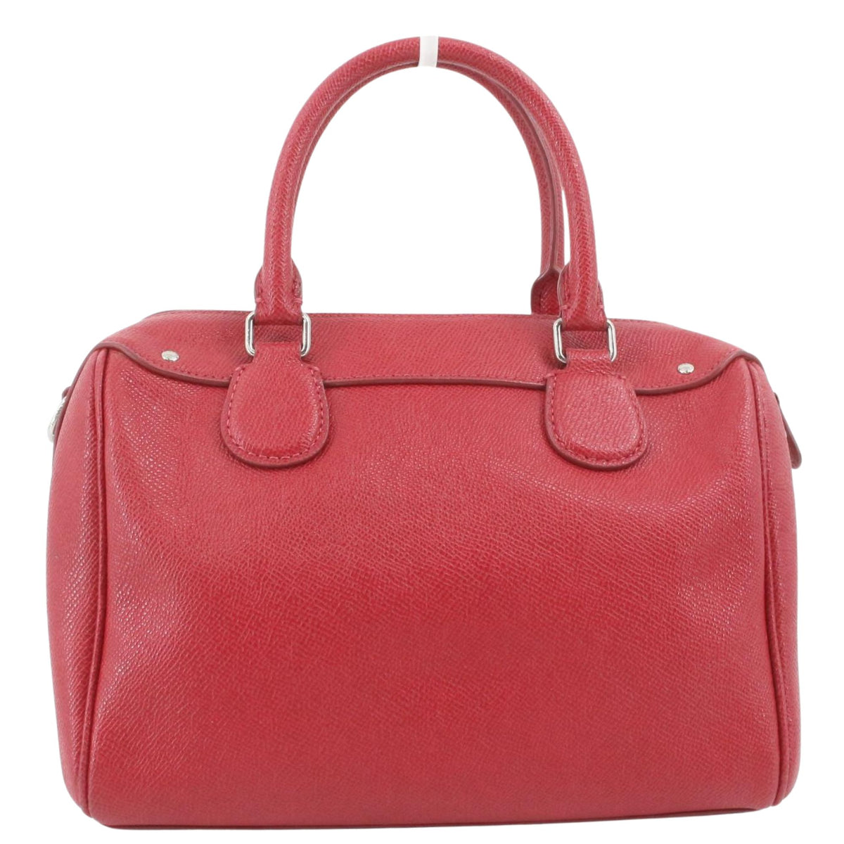 Coach Mini Bennett Satchel – Bolso de piel roja con herrajes plateados