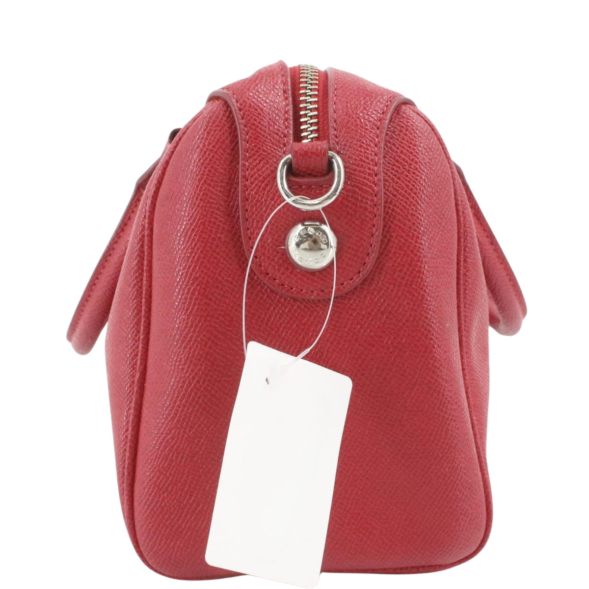 Coach Mini Bennett Satchel – Bolso de piel roja con herrajes plateados