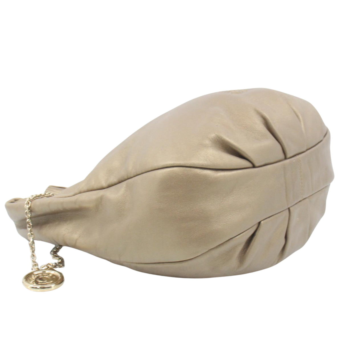 Loewe Anagram Hobo Vintage de Piel Beige con Borla y Medallón Dorado