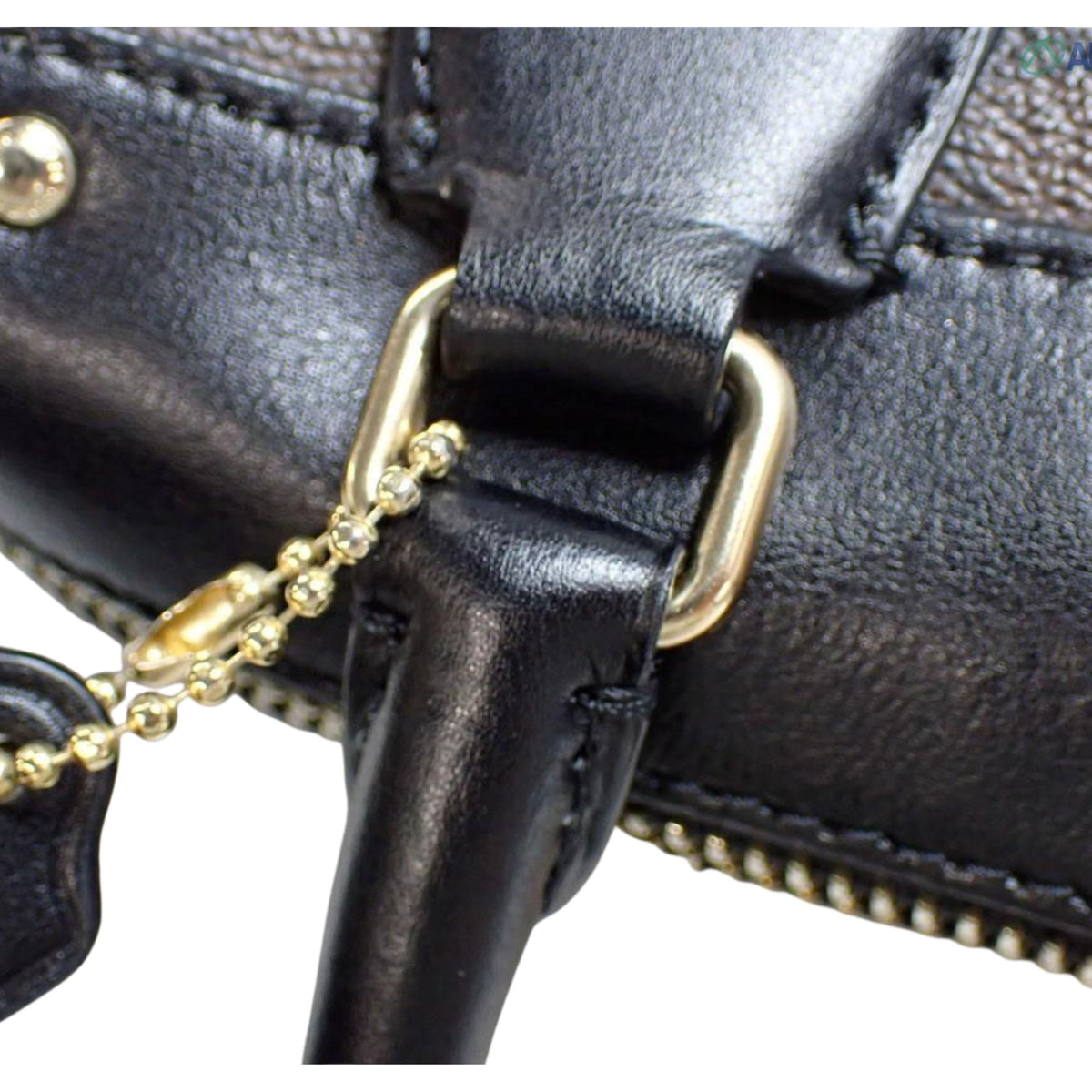 Coach Mini Bennett Satchel Signature – Bolso pequeño marrón y negro con bandolera