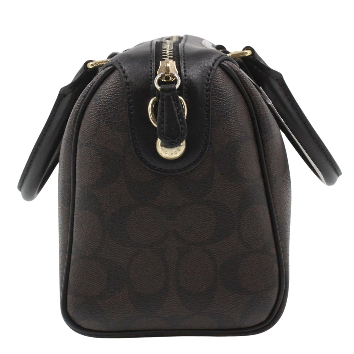 Coach Mini Bennett Satchel Signature – Bolso pequeño marrón y negro con bandolera