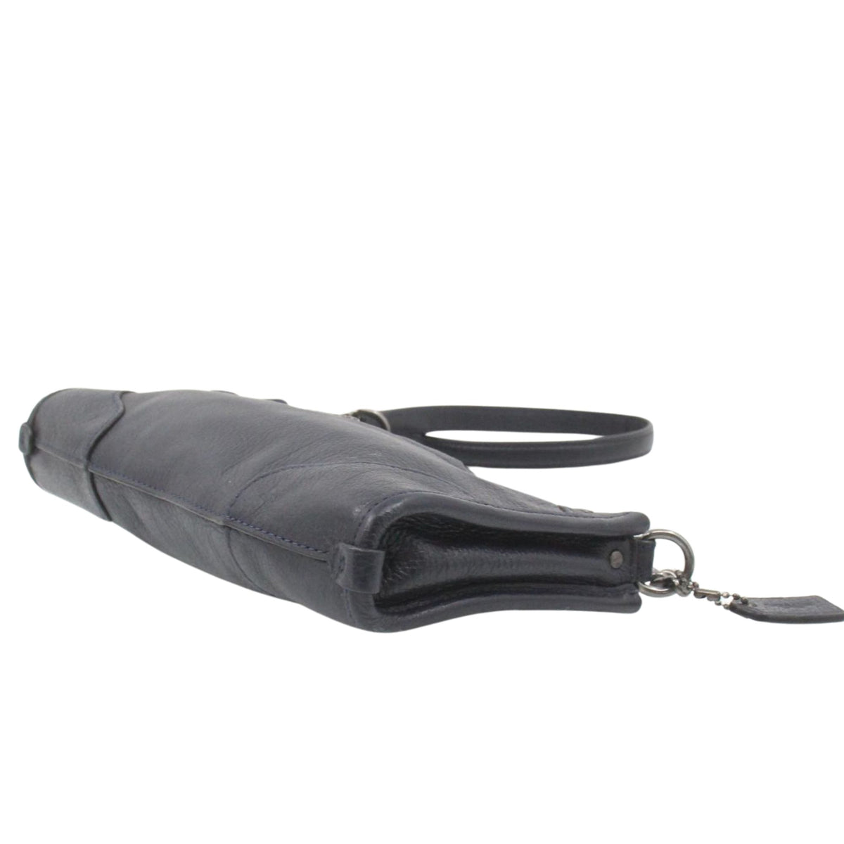 Coach New York – Bolso bandolera de piel azul marino con cadena