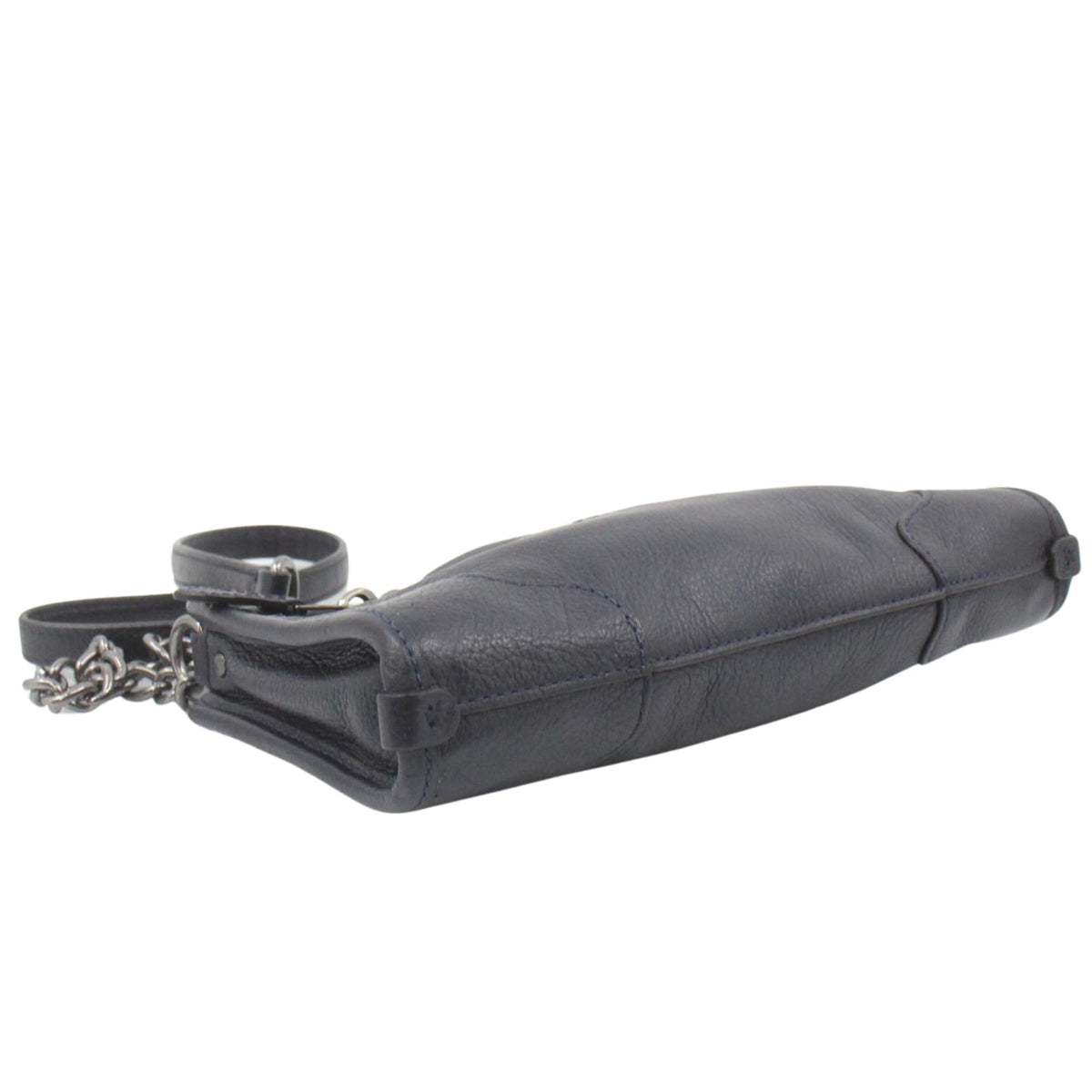 Coach New York – Bolso bandolera de piel azul marino con cadena