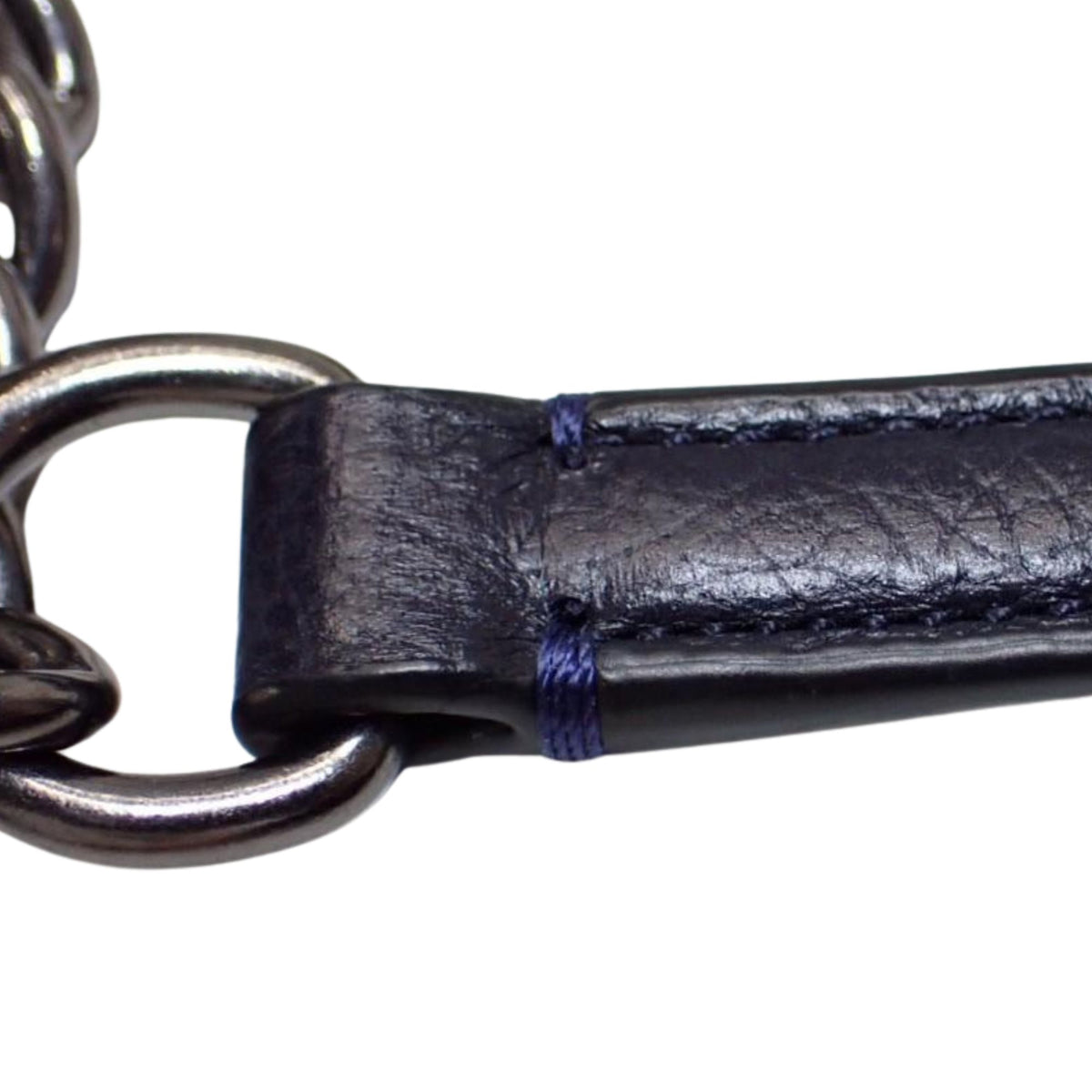 Coach New York – Bolso bandolera de piel azul marino con cadena
