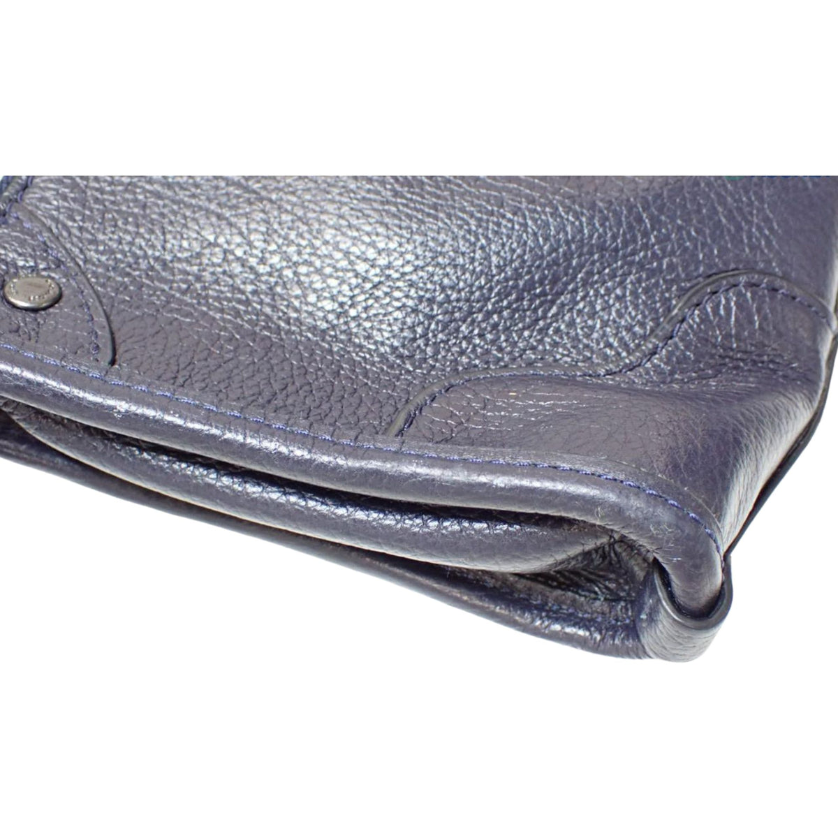Coach New York – Bolso bandolera de piel azul marino con cadena