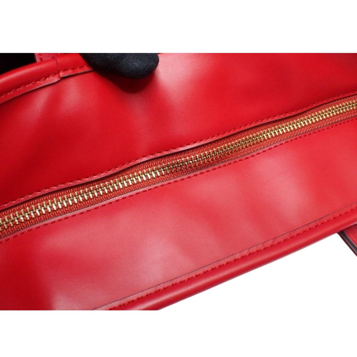 Tory Burch T Monogram – Bolso Tote de jacquard rojo y blanco con detalles de piel