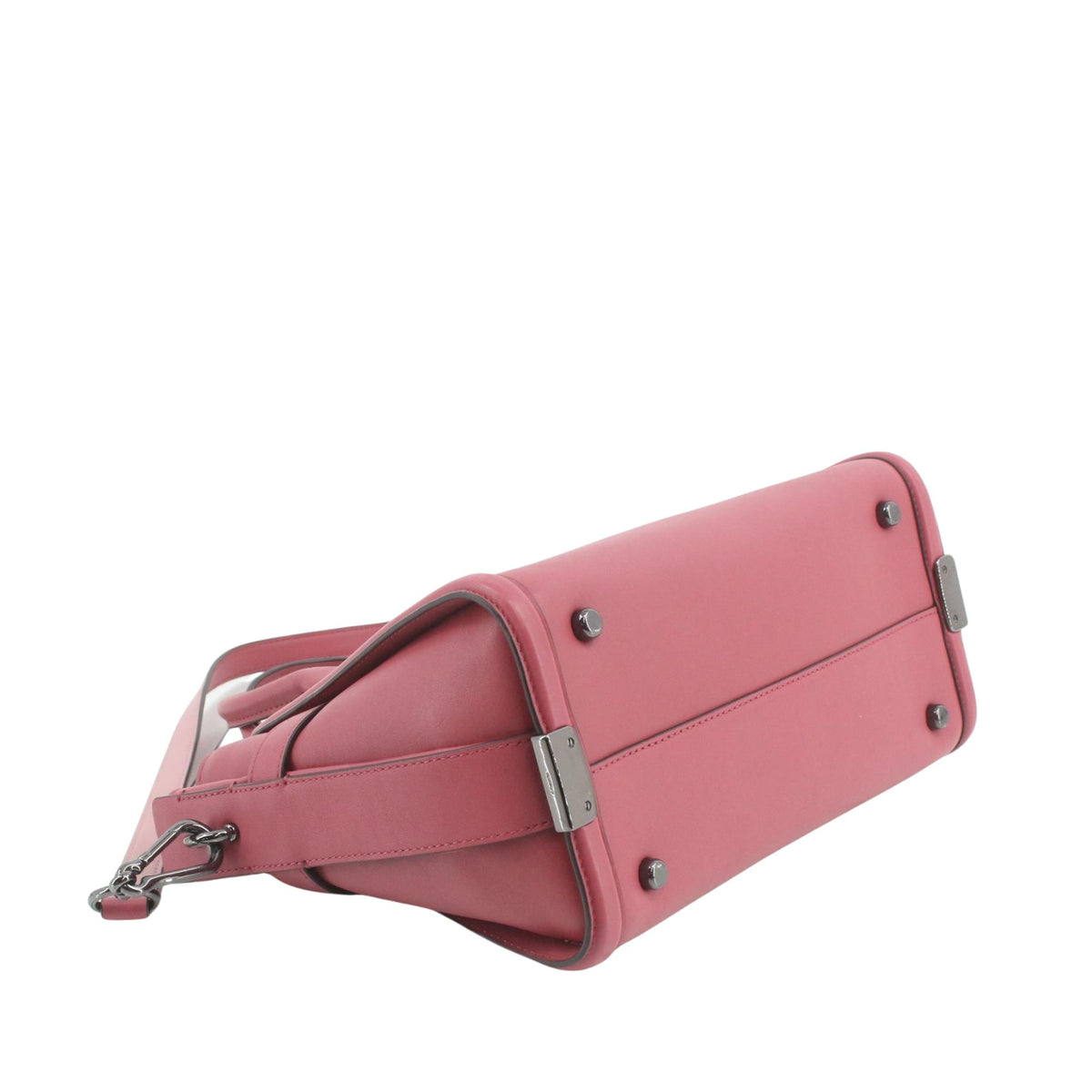 Coach Swagger 27 – Bolso de piel rosa con herrajes plateados y bandolera