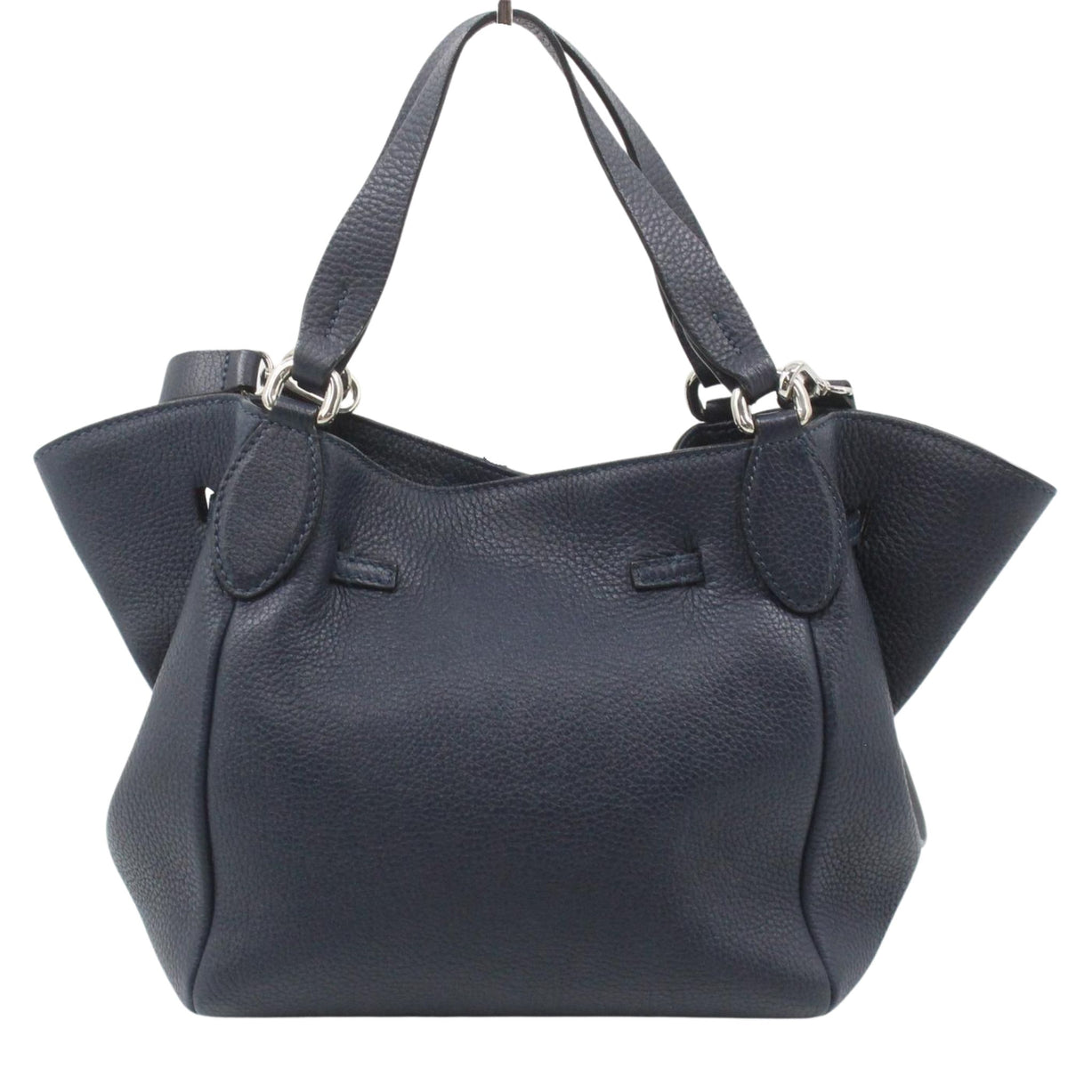 Mauro Governa – Bolso de piel azul marino con asas y bandolera | Made in Italy