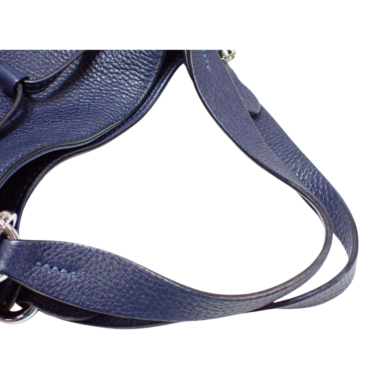 Mauro Governa – Bolso de piel azul marino con asas y bandolera | Made in Italy