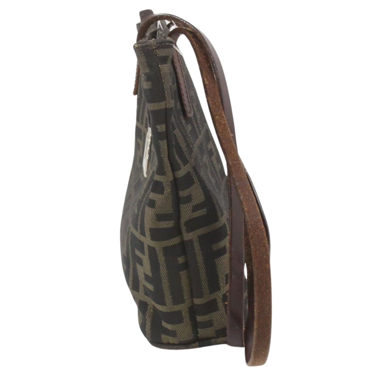 Fendi Zucca Vintage – Bolso Tote de Lona Monogram FF Marrón con Asas de Piel