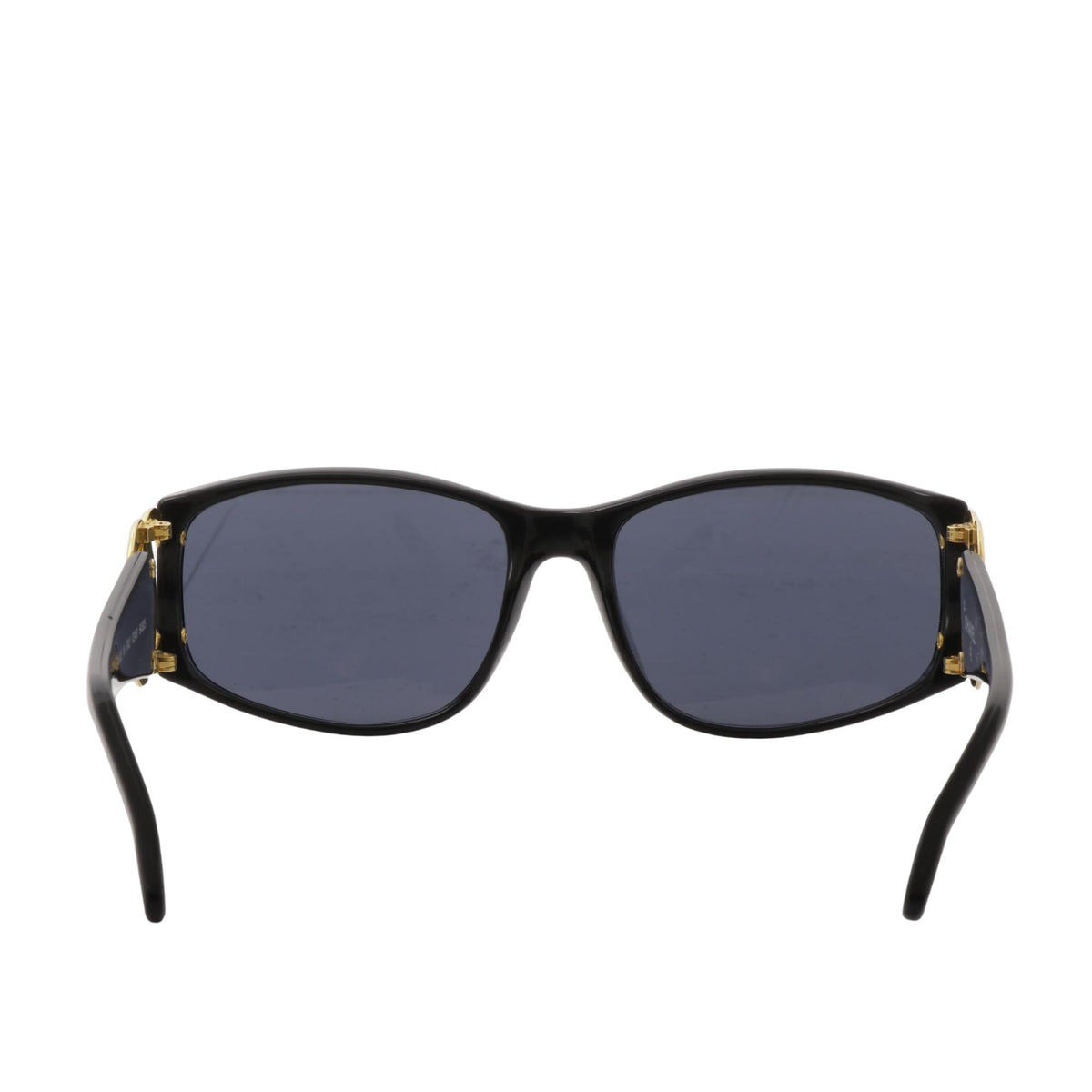 Chanel Coco Mark 02461 94305 – Gafas de sol vintage negras con logotipo CC dorado