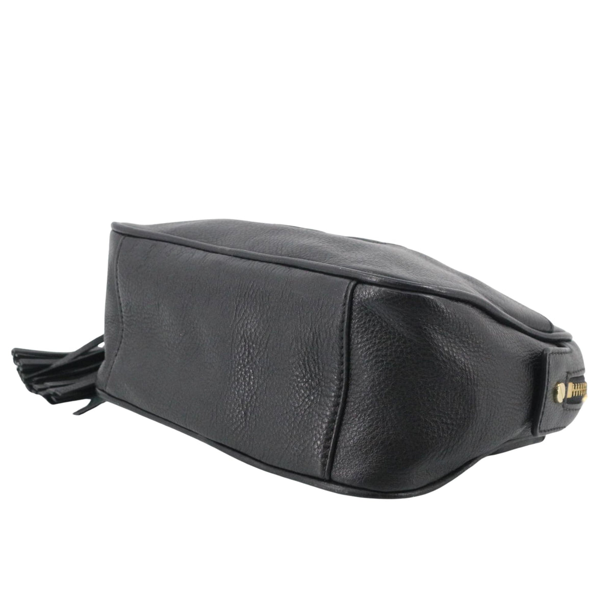 Bolso Tory Burch Negro de Piel con Cadena Dorada y Borla | 22 cm