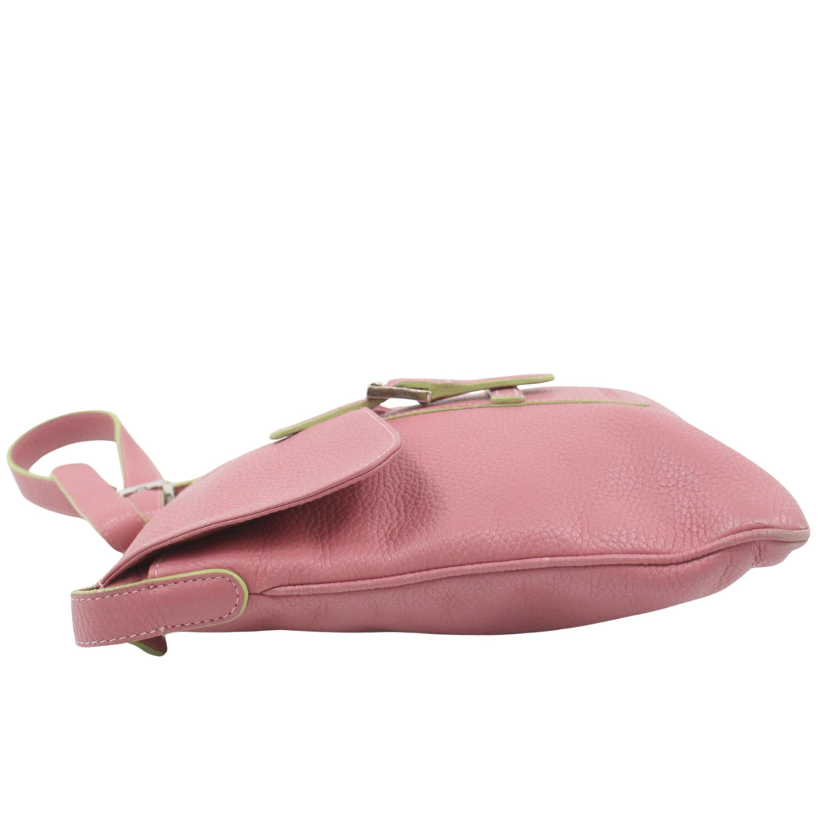 Loewe – Bolso bandolera de piel rosa con solapa y cierre metálico