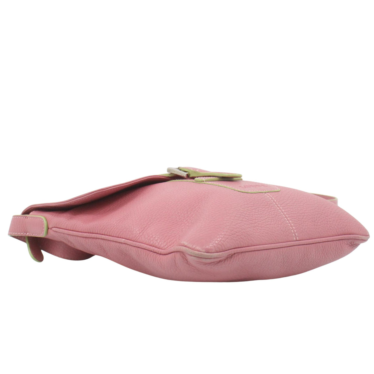 Loewe – Bolso bandolera de piel rosa con solapa y cierre metálico