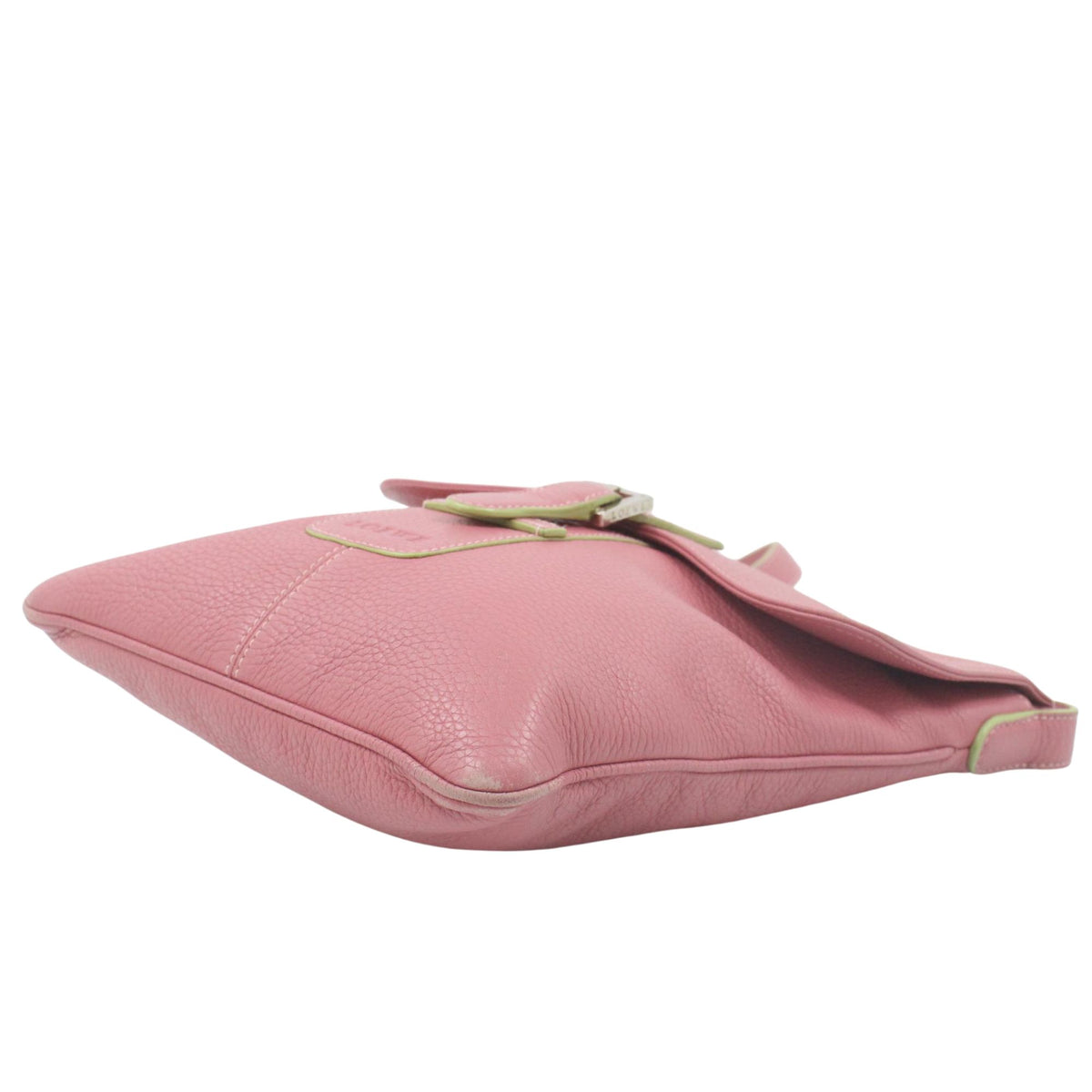 Loewe – Bolso bandolera de piel rosa con solapa y cierre metálico