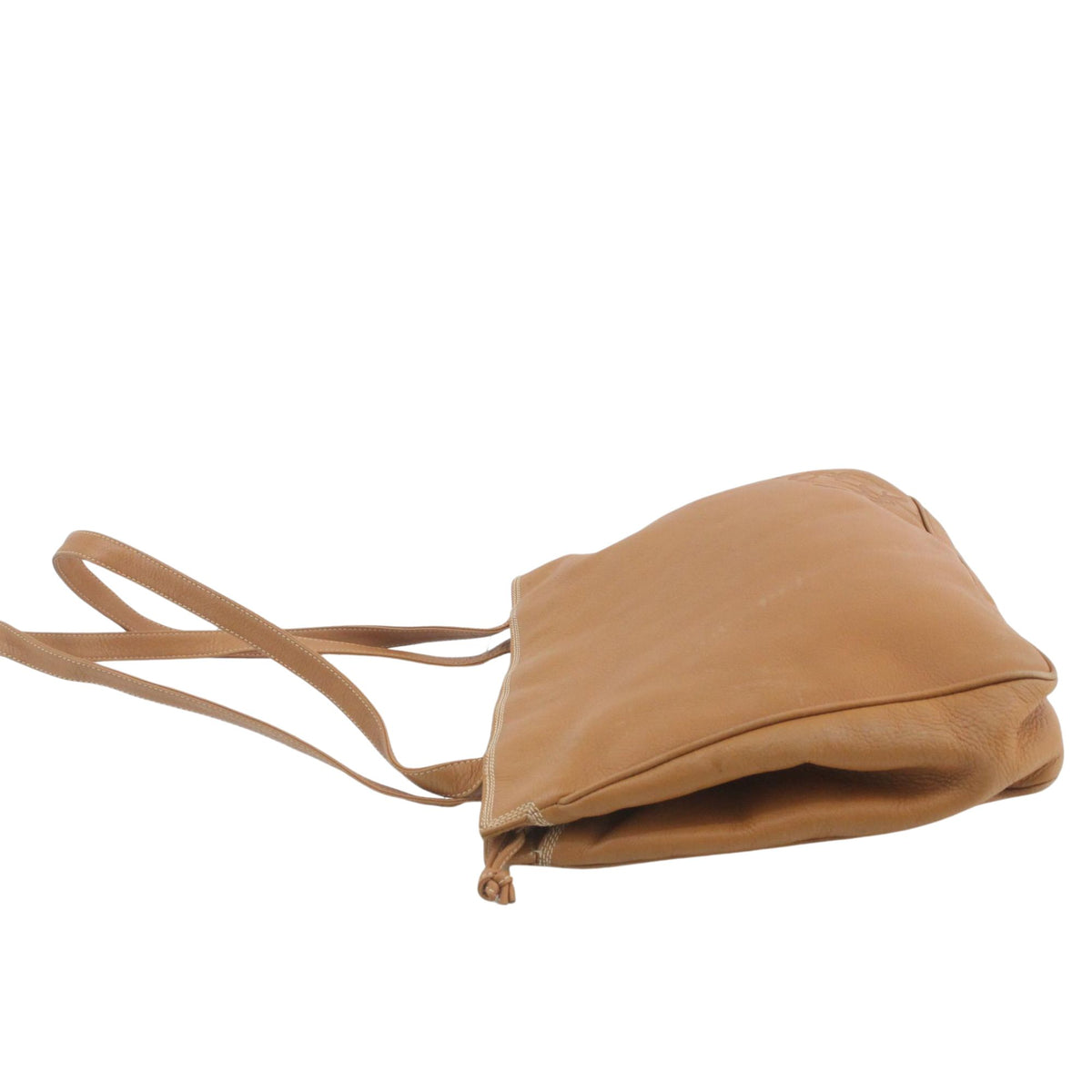 Loewe Vintage – Bolso de hombro de piel camel con anagrama grabado