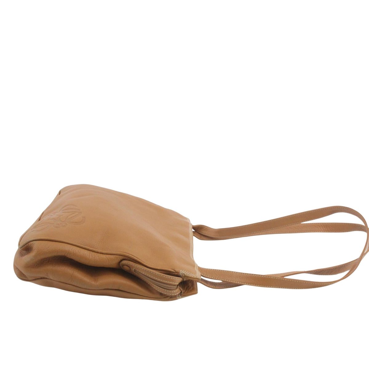 Loewe Vintage – Bolso de hombro de piel camel con anagrama grabado