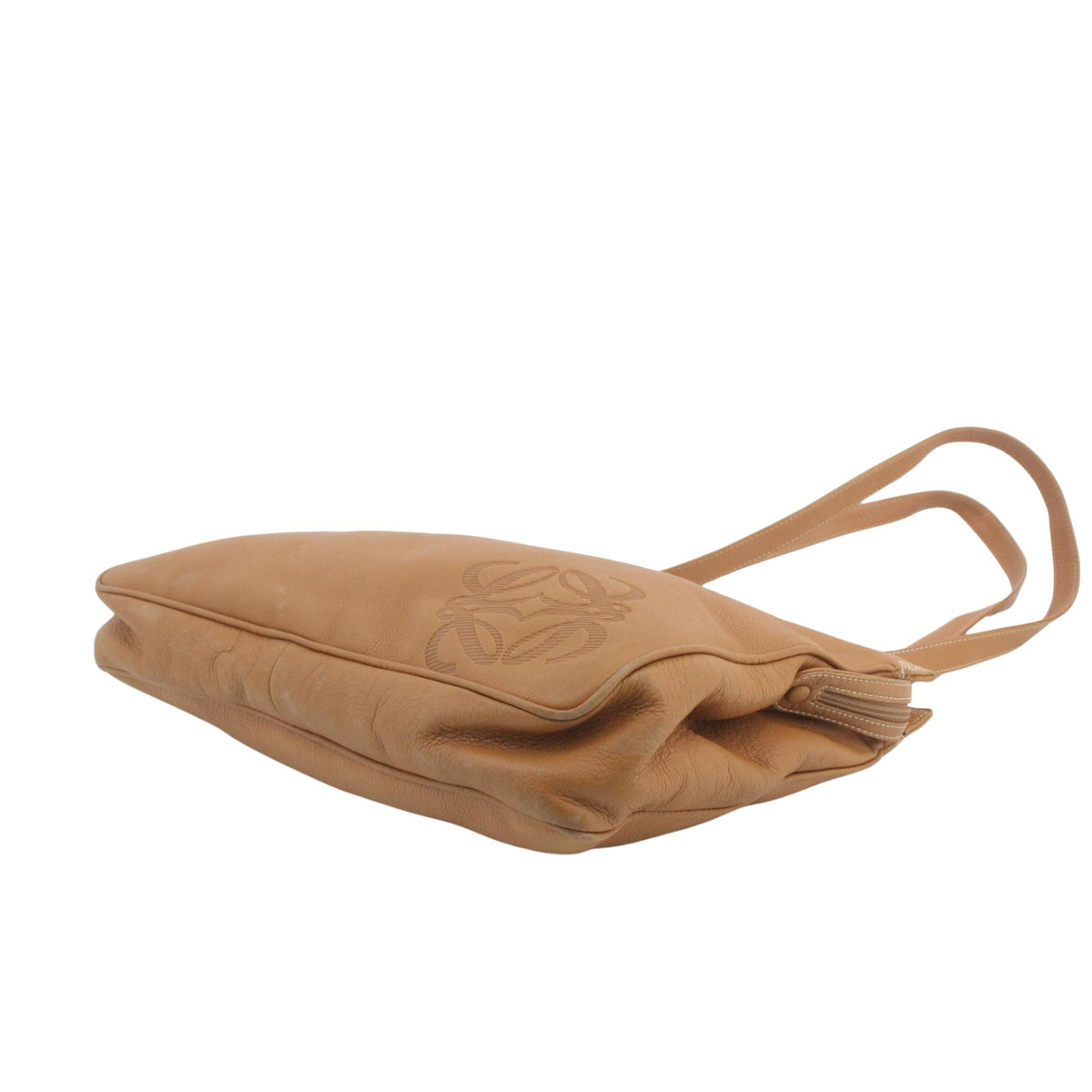 Loewe Vintage – Bolso de hombro de piel camel con anagrama grabado