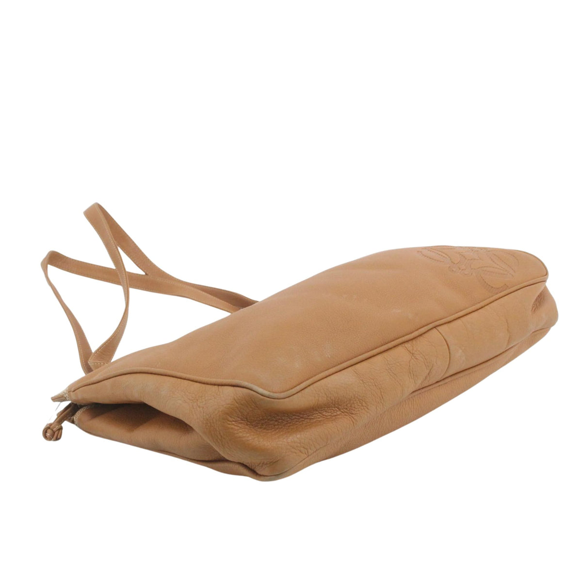 Loewe Vintage – Bolso de hombro de piel camel con anagrama grabado