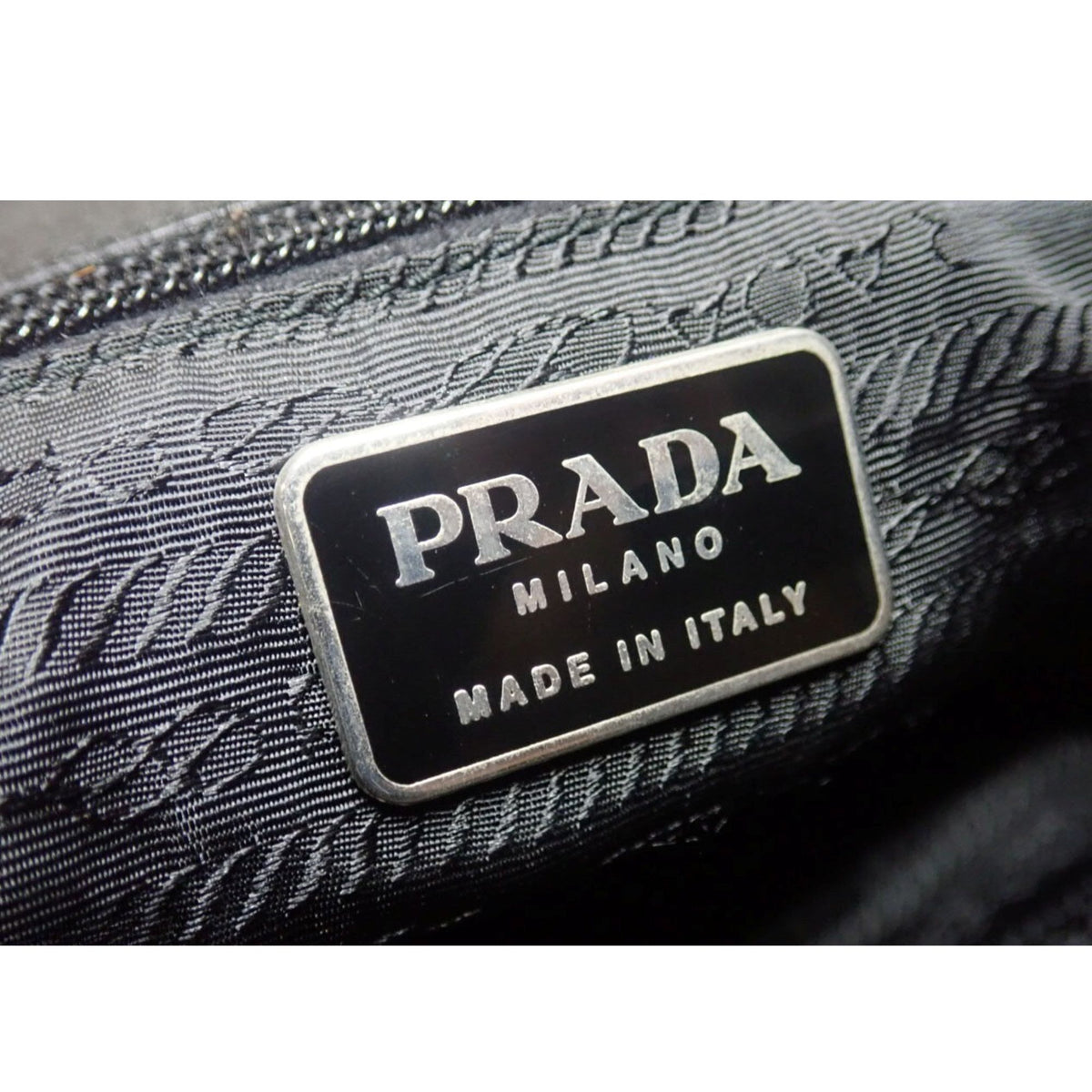 Prada Vintage – Bolso de mano de piel negra con asas rígidas