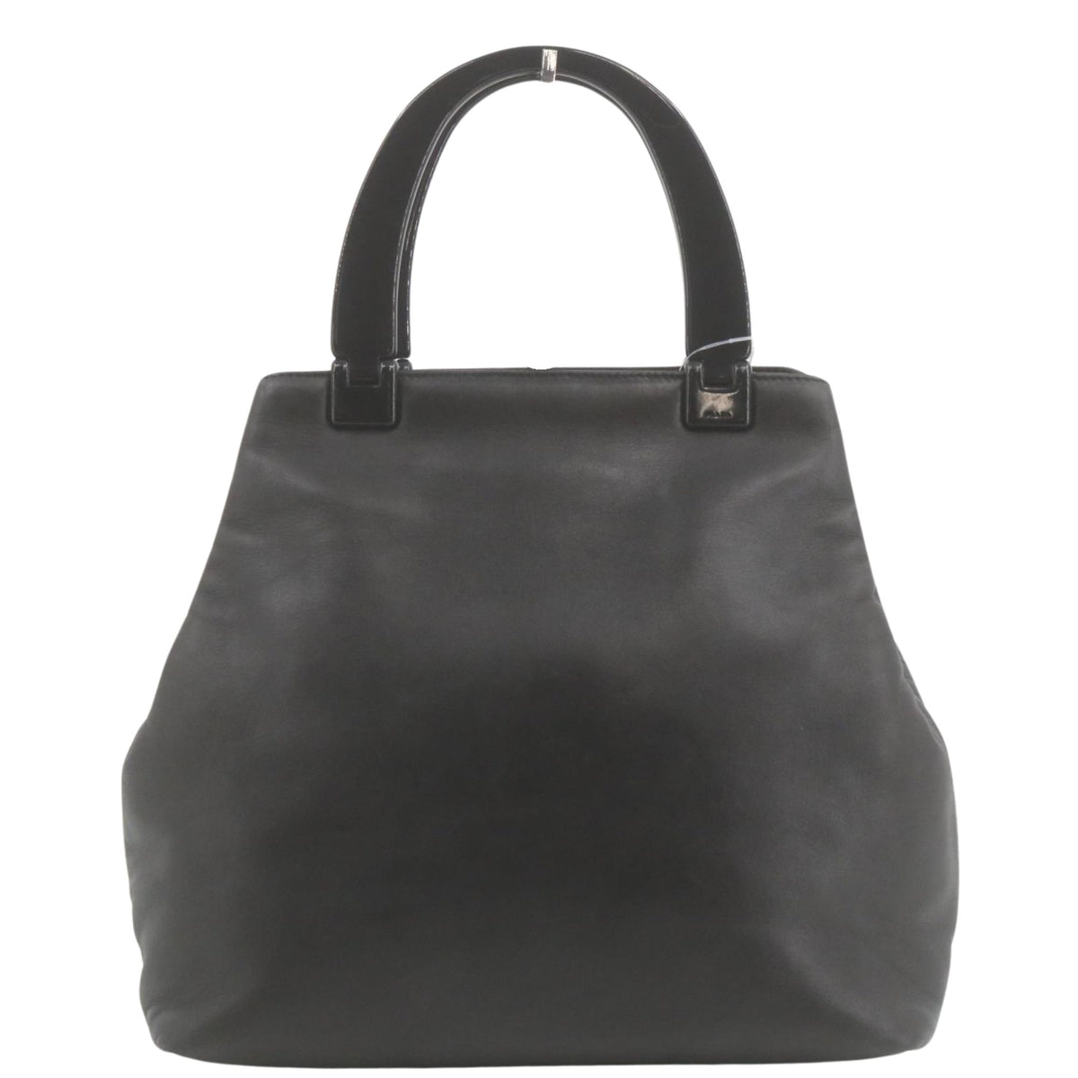 Prada Vintage – Bolso de mano de piel negra con asas rígidas