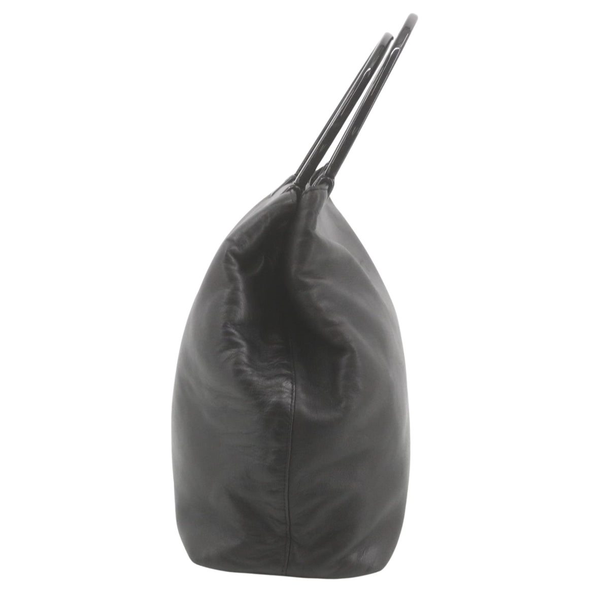 Prada Vintage – Bolso de mano de piel negra con asas rígidas