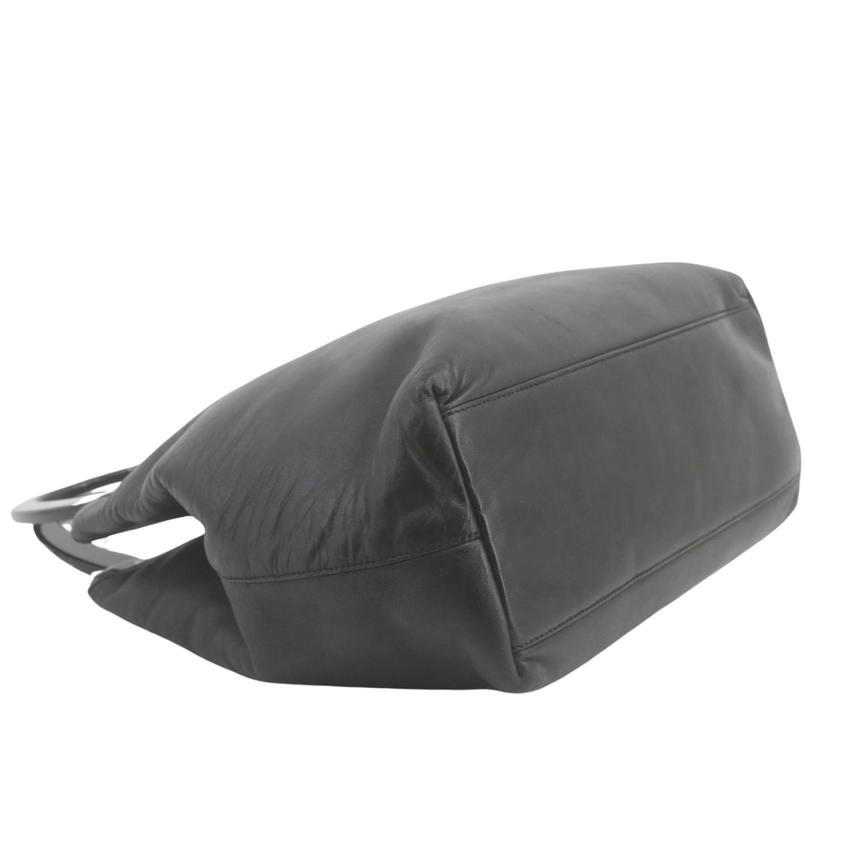 Prada Vintage – Bolso de mano de piel negra con asas rígidas