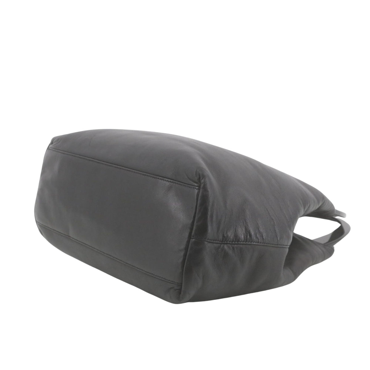 Prada Vintage – Bolso de mano de piel negra con asas rígidas