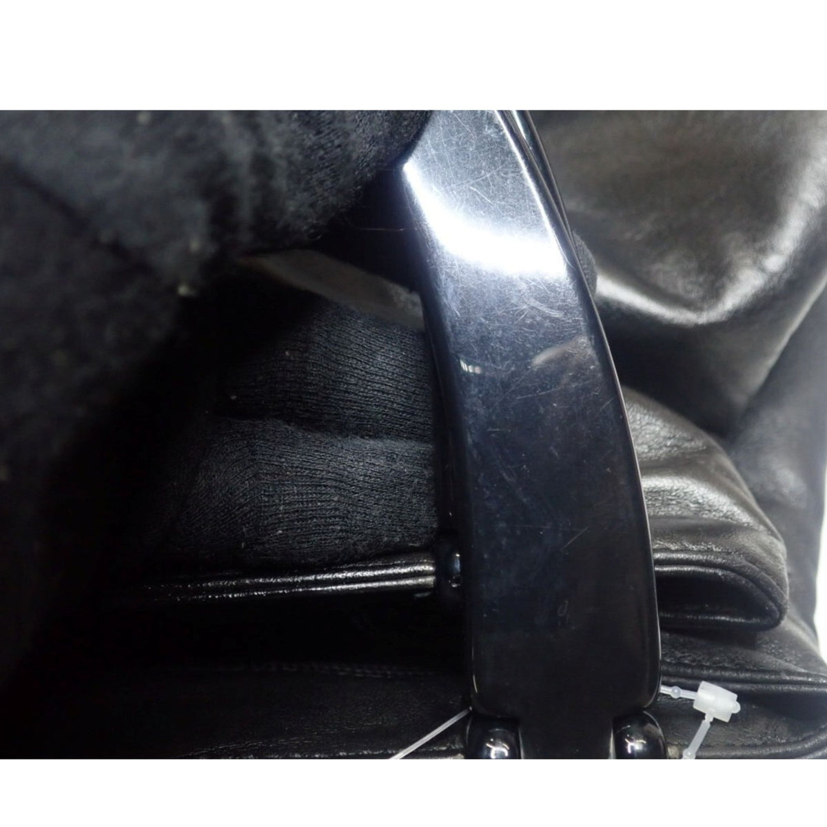 Prada Vintage – Bolso de mano de piel negra con asas rígidas