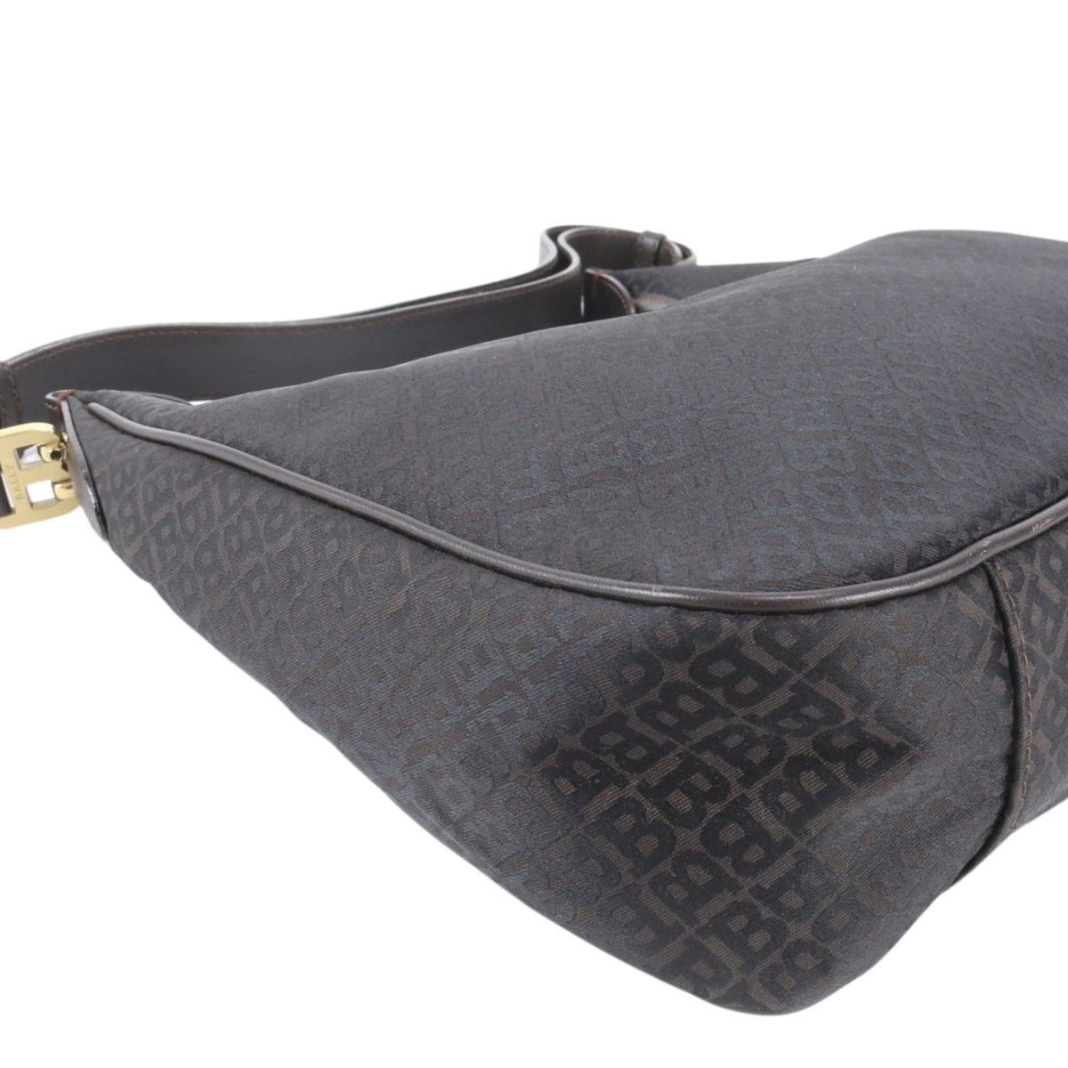 Bally Vintage – Bolso de hombro con monograma en tonos marrón oscuro