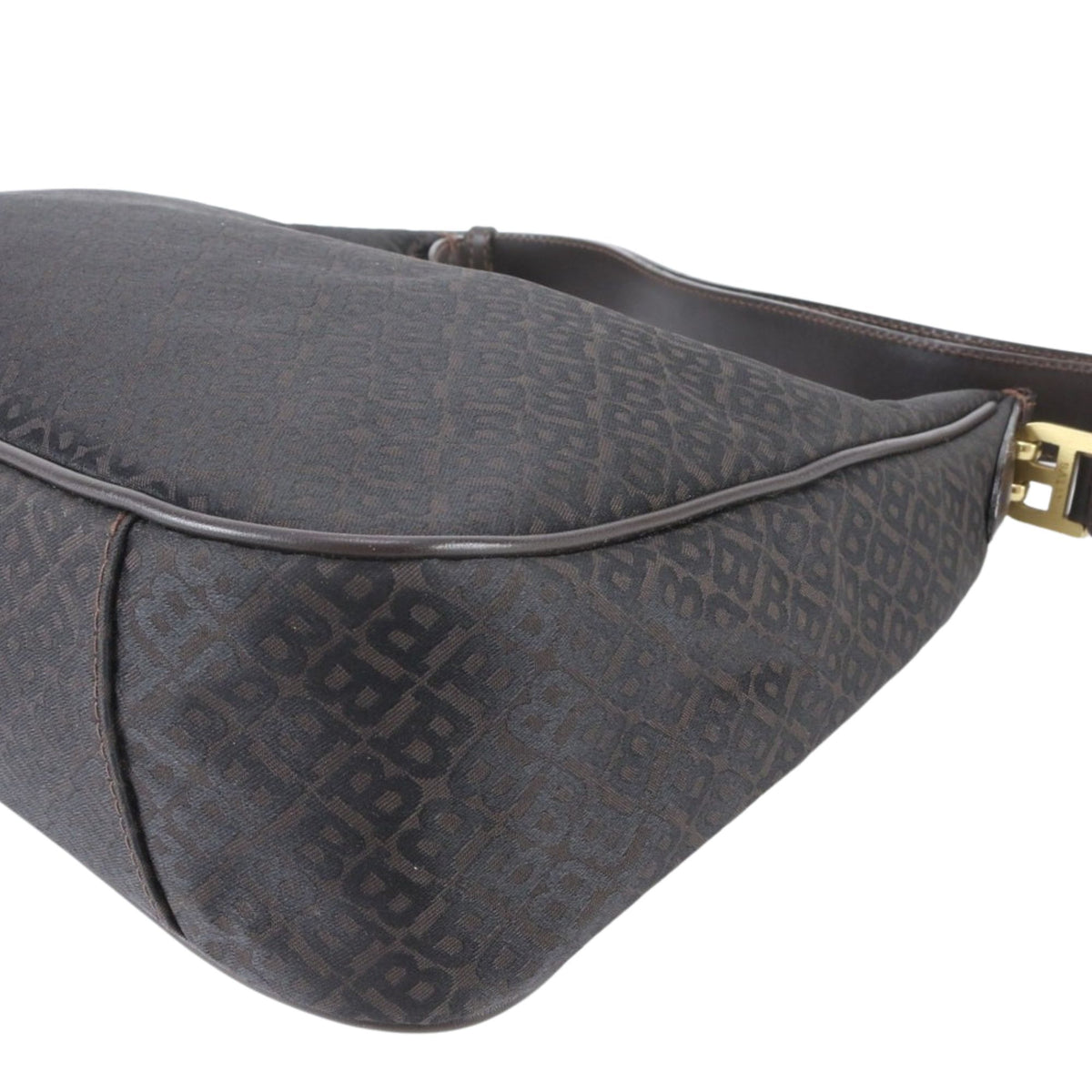 Bally Vintage – Bolso de hombro con monograma en tonos marrón oscuro