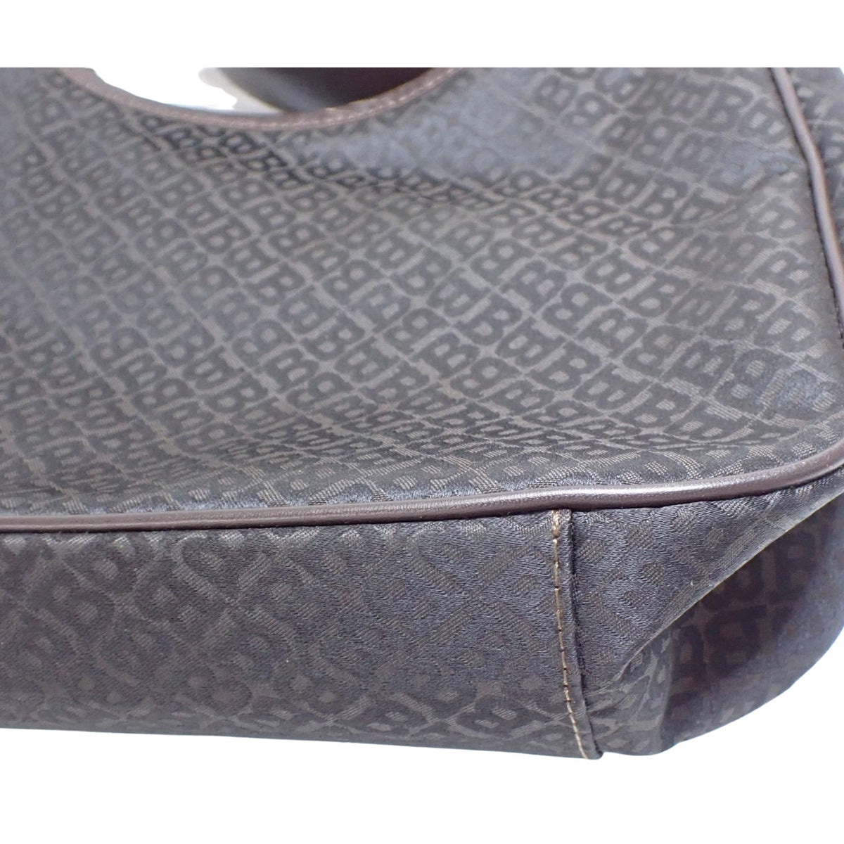 Bally Vintage – Bolso de hombro con monograma en tonos marrón oscuro