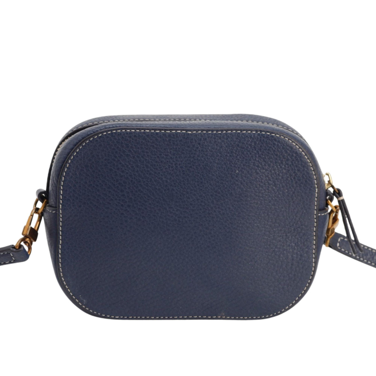 Tory Burch Perry Bombe – Bolso bandolera de piel azul marino con logo perforado