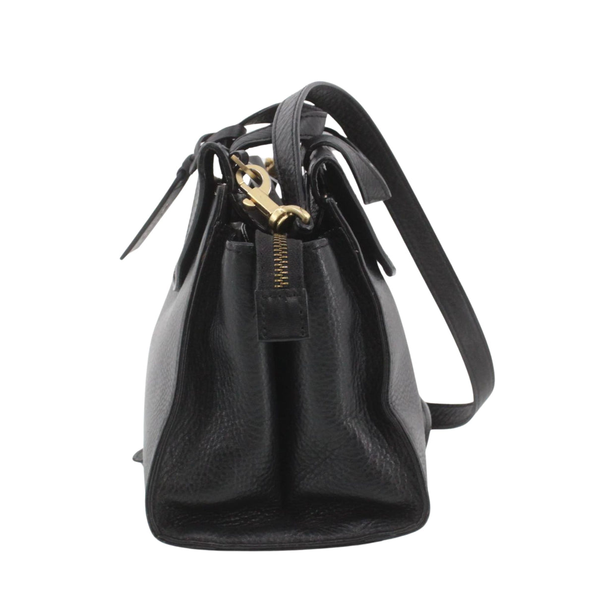 Kate Spade Saturday – Bolso de piel negra granulada con asas y bandolera