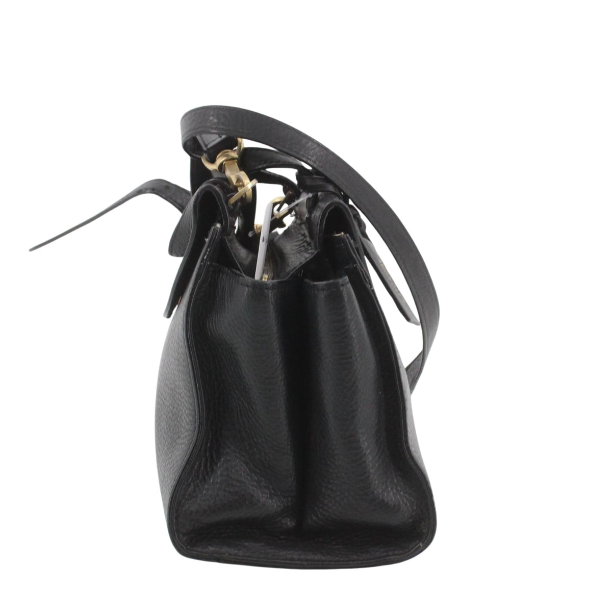 Kate Spade Saturday – Bolso de piel negra granulada con asas y bandolera
