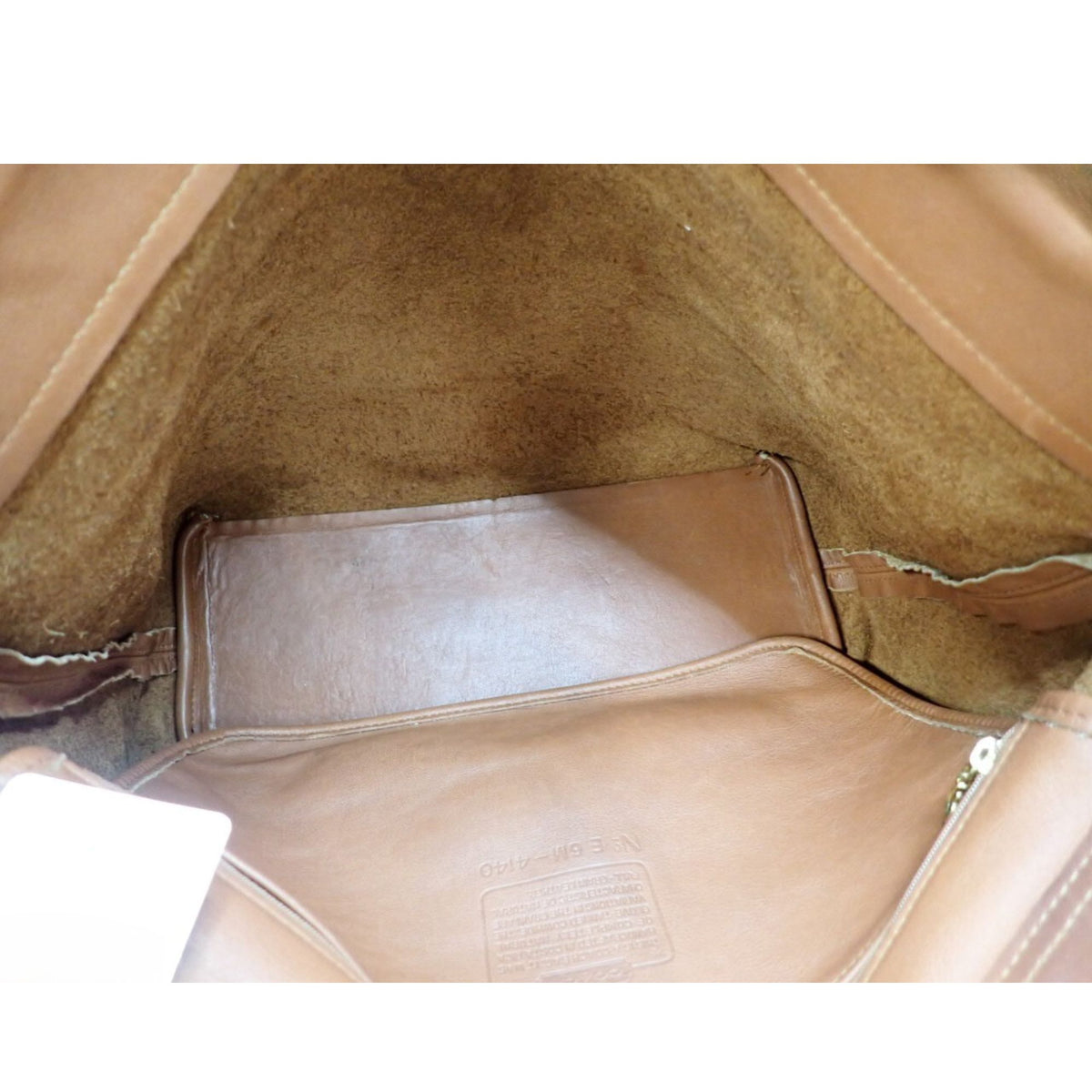 Coach Vintage 1996 – Bolso de hombro de piel marrón coñac con herrajes dorados