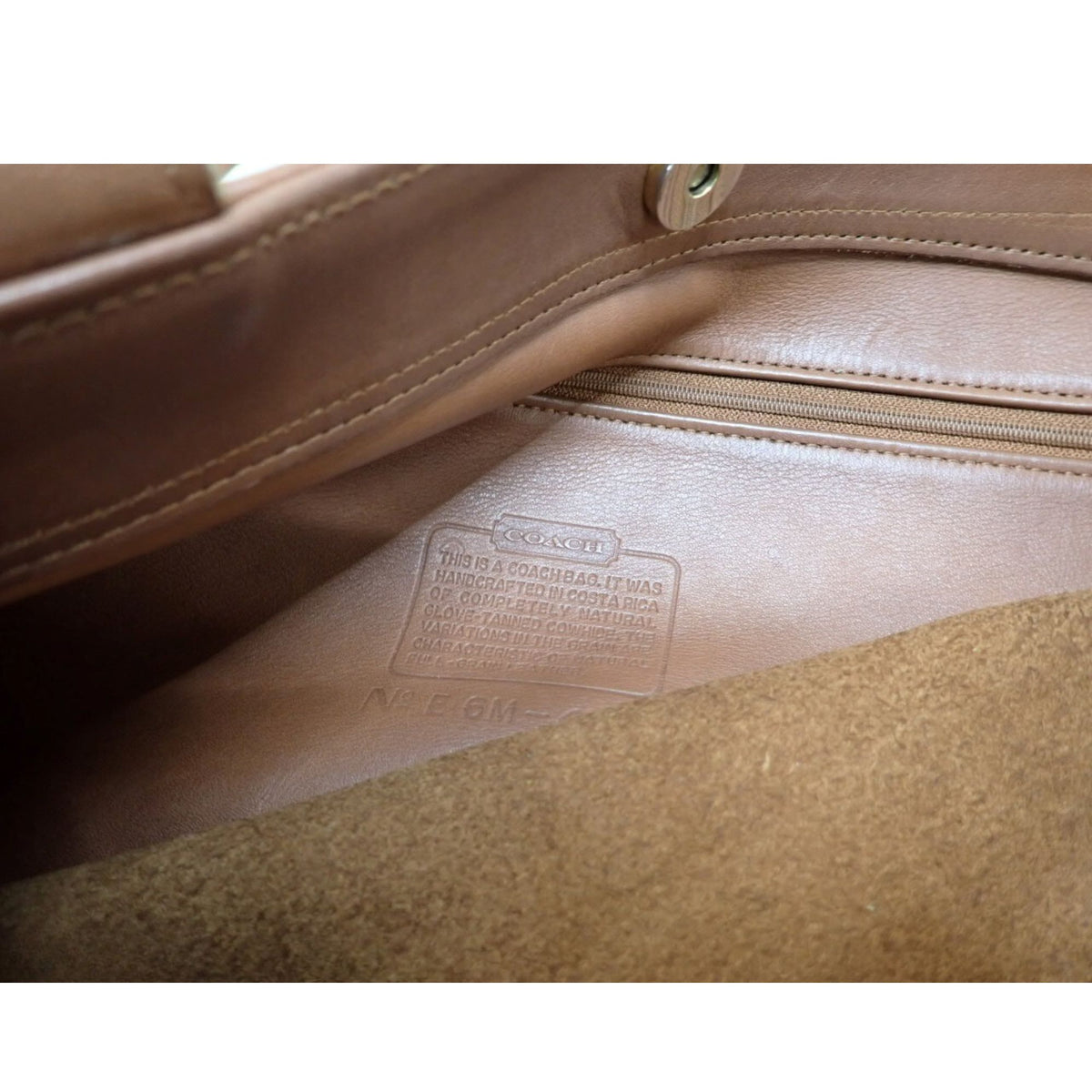 Coach Vintage 1996 – Bolso de hombro de piel marrón coñac con herrajes dorados