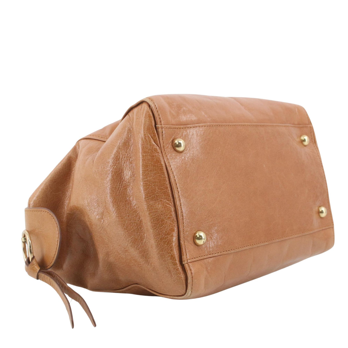 See by Chloé – Bolso de piel camel con herrajes dorados y bandolera