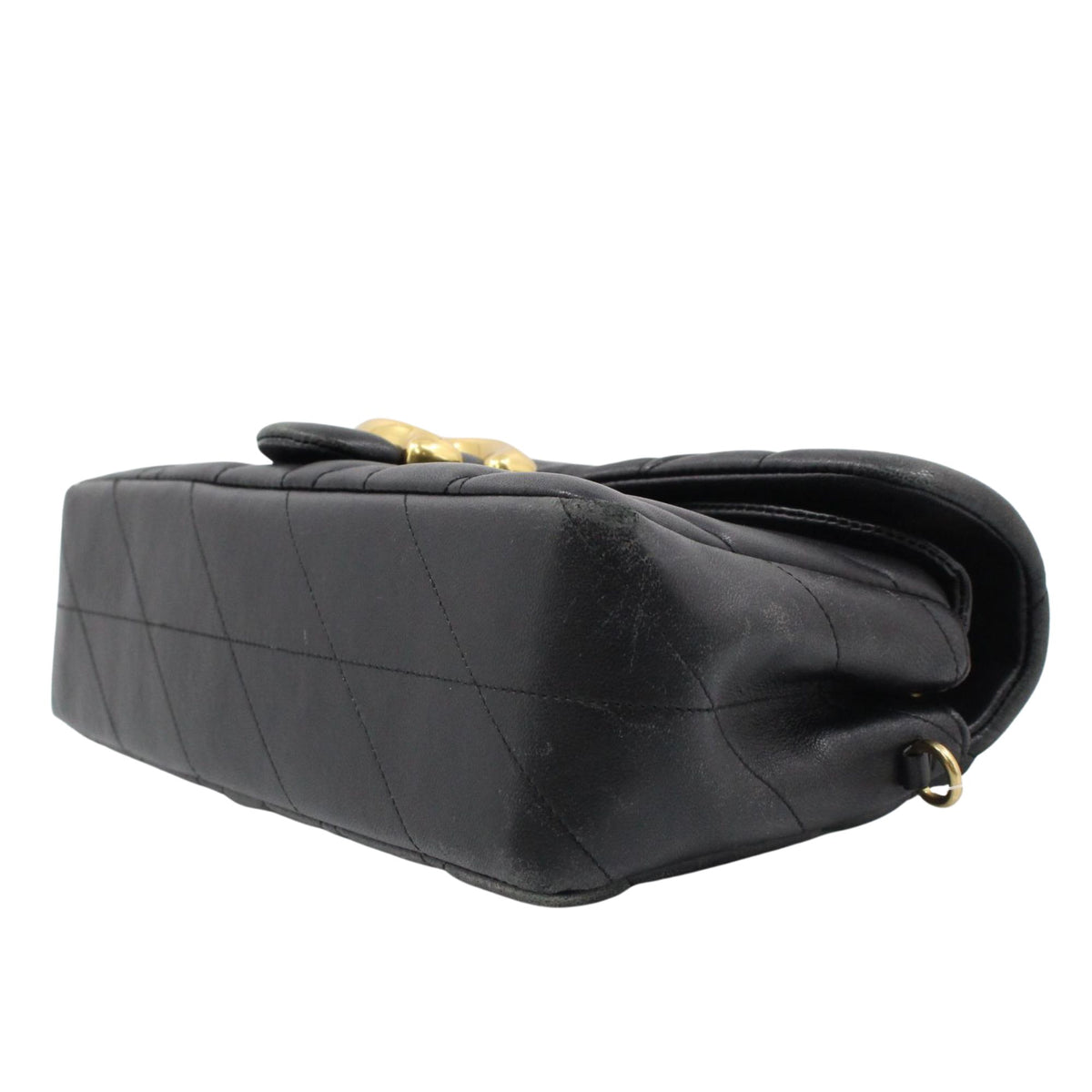 Coach Tabby acolchado negro de piel con cadena dorada