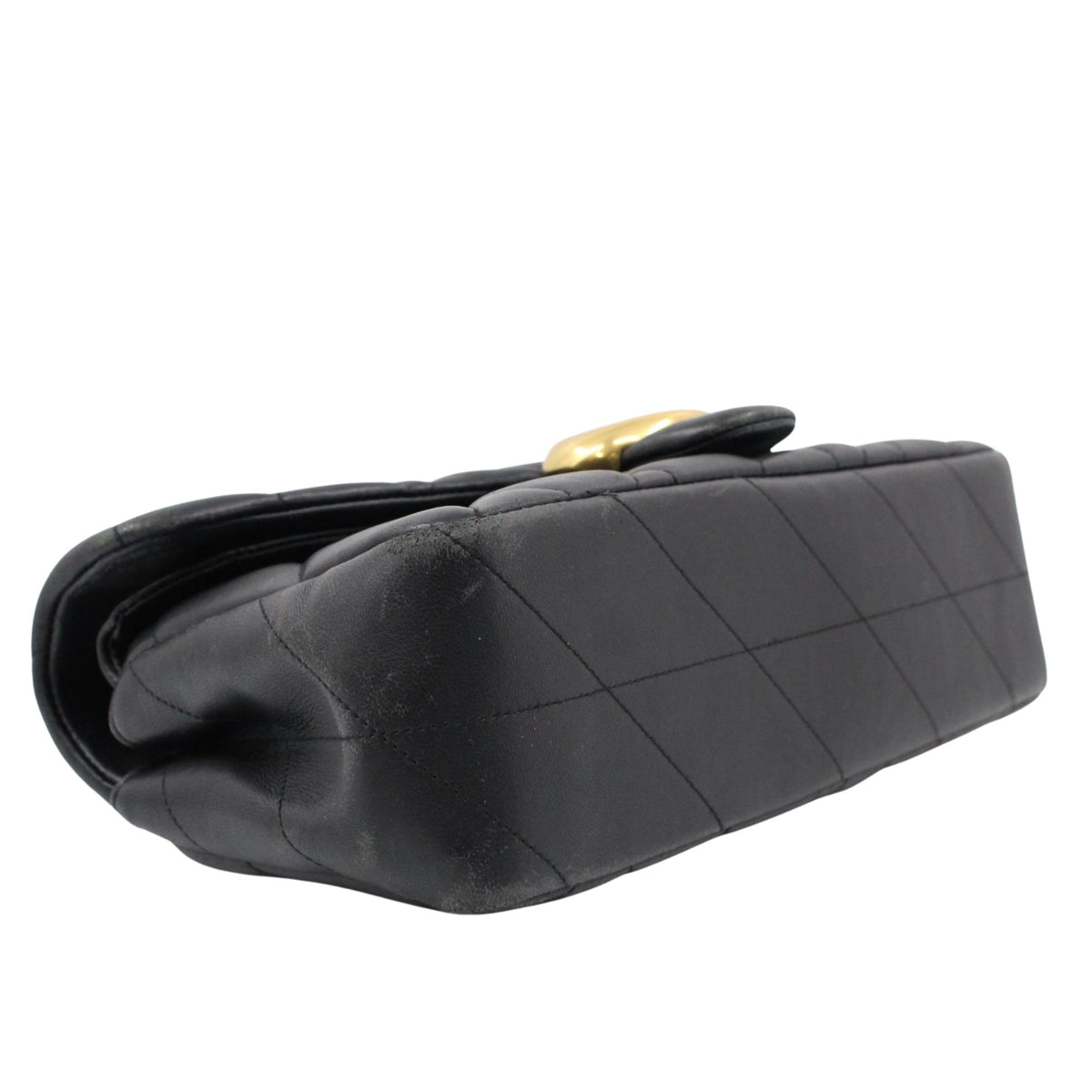 Coach Tabby acolchado negro de piel con cadena dorada
