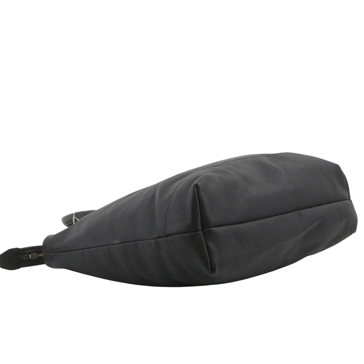 Burberry Black Label – Bolso shopper de piel negra con interior azul