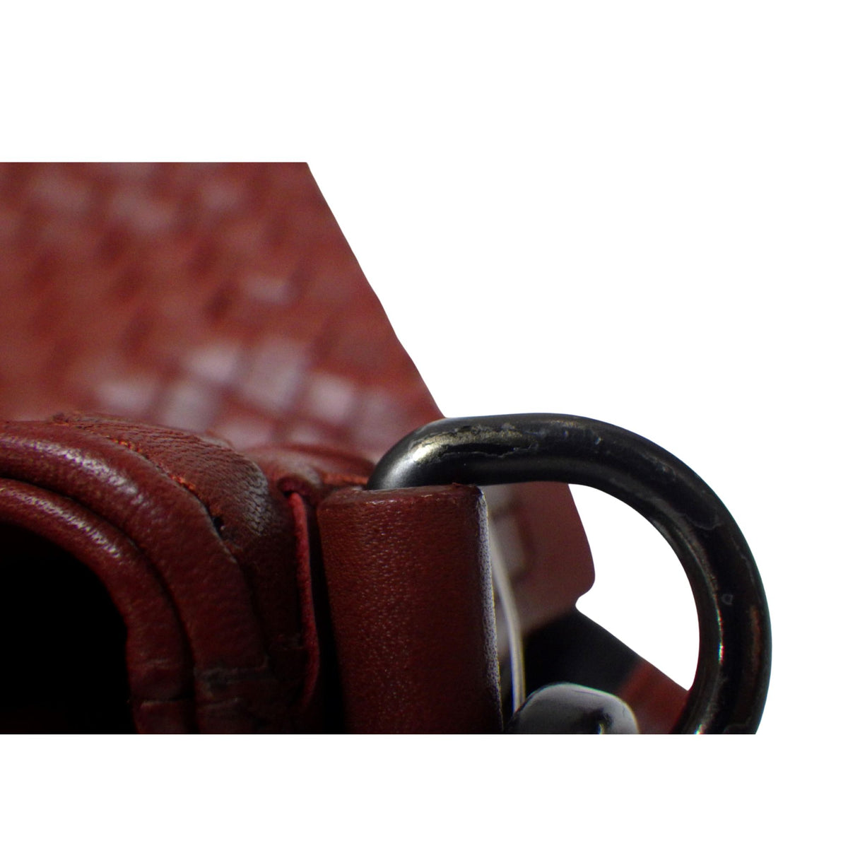 Bottega Veneta Intrecciato – Bolso bandolera de piel trenzada color coñac