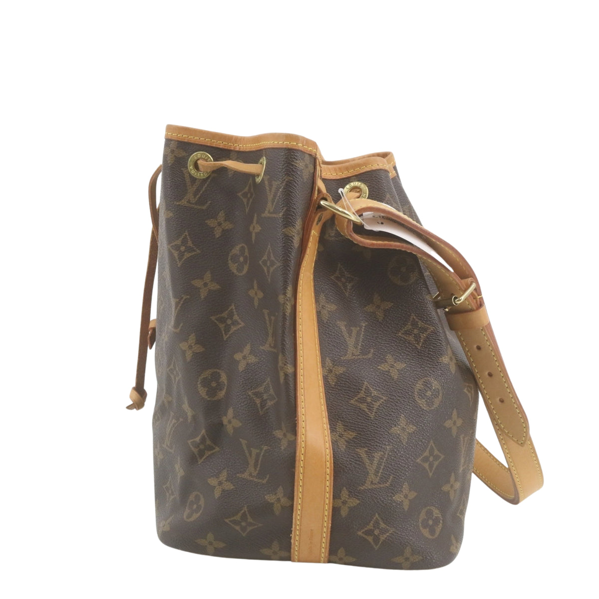 Louis Vuitton Petit Noé Monogram Vintage – Bolso de Hombro de Lona y Piel Natural