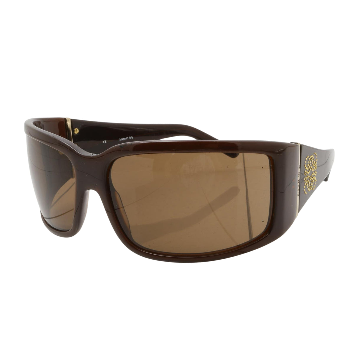 Loewe SLW 555S – Gafas de Sol Vintage Marrón con Anagrama Dorado