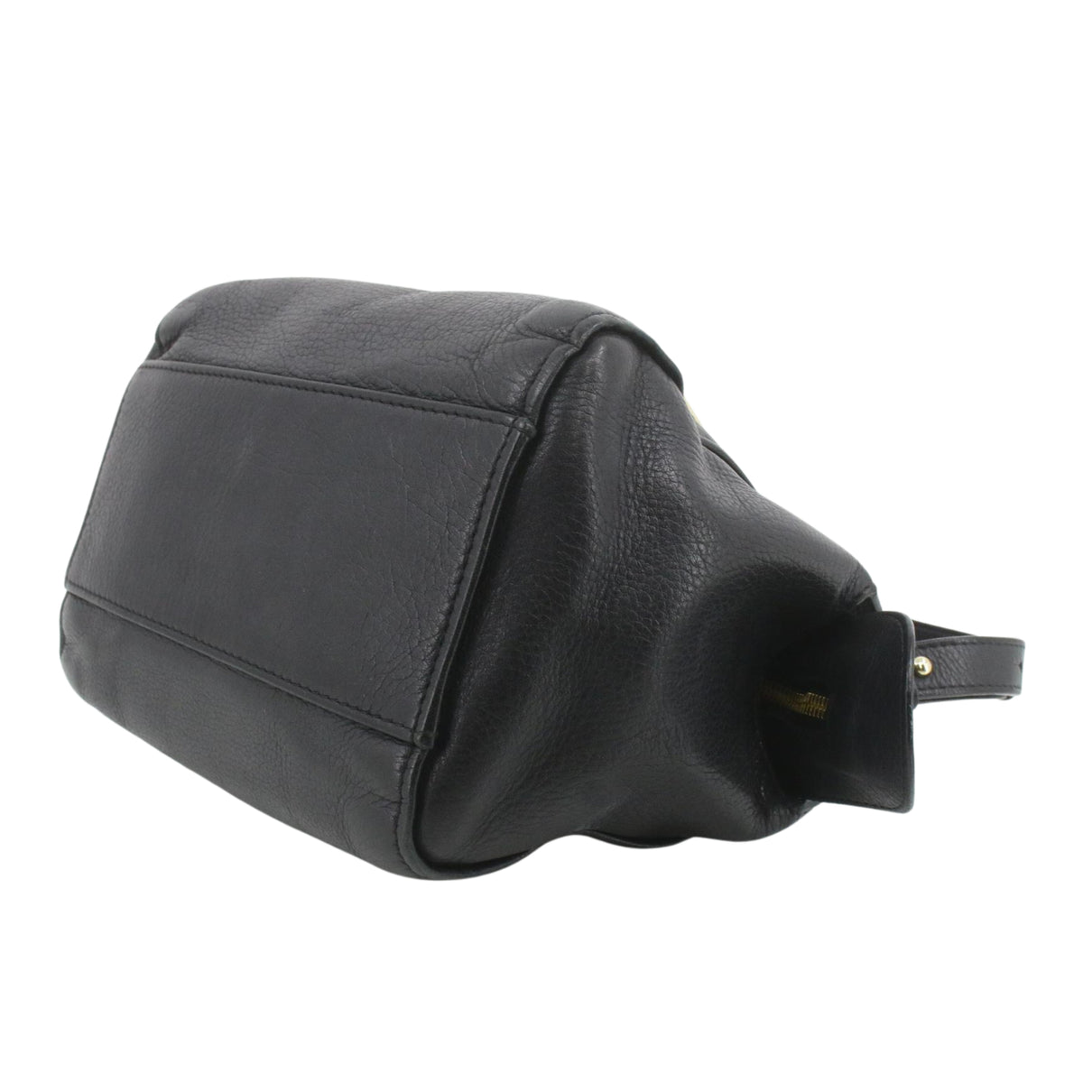 See by Chloé – Bolso de Piel Negra con Herrajes Dorados y Bandolera