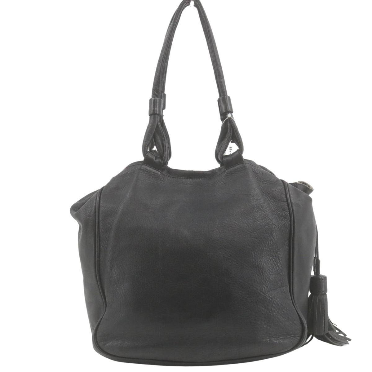 See by Chloé – Bolso de piel negra con doble cremallera dorada y borlas